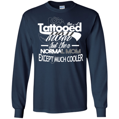 I'm a Tattooed Mom-T-Shirt & Hoodie-Long Sleeve T-Shirt-Navy