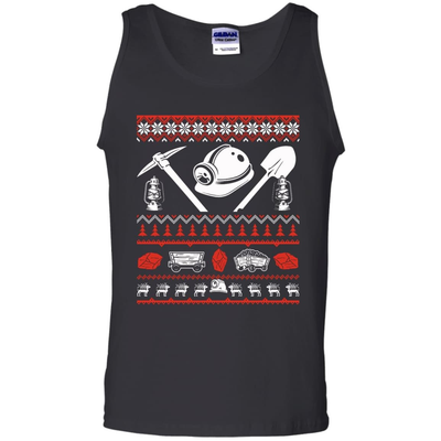 Coal Miner Christmas Sweater-T-Shirt & Hoodie-Unisex Tank-Black