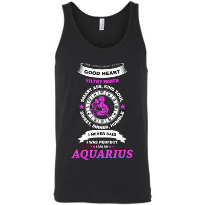 I Never Said I Was Perfect I Am An AQUARIUS-T-Shirt & Hoodie-Unisex Tank-Black