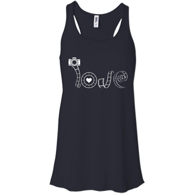 Love Photography-T-Shirt & Hoodie-Women's Flowy Racerback Tank-Midnight