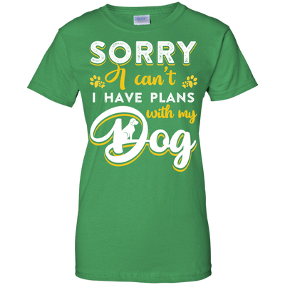 Sorry I Can't I Have Plans With My Dog-T-Shirt & Hoodie-Women's T-Shirt-Irish Green
