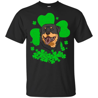 Rottweiler St. Patrick's Day Clovers-T-Shirt & Hoodie-Classic T-Shirt-Black