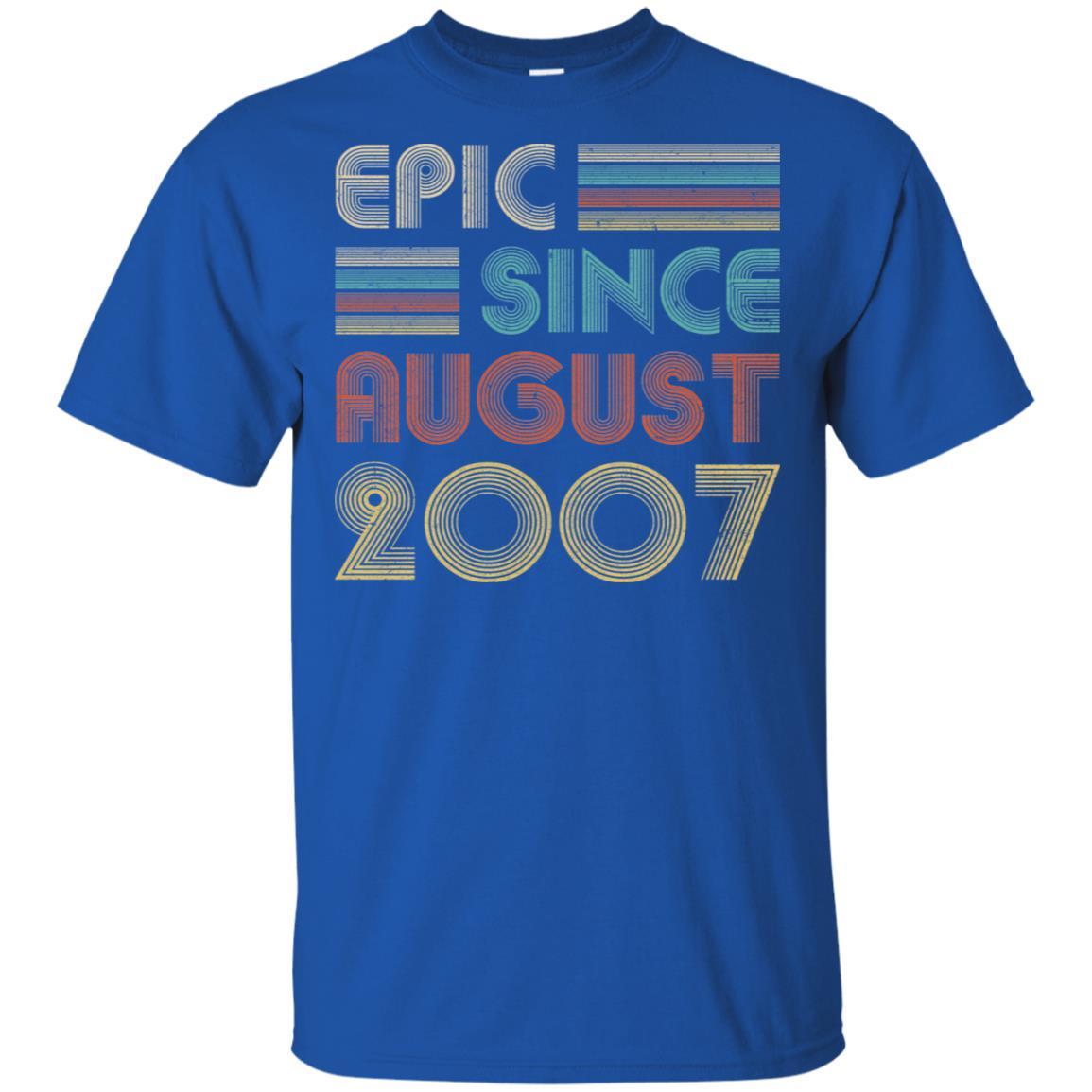 Epic Since August 2007 14th Birthday Gift 14 Yrs Old-T-Shirt & Hoodie-Classic T-Shirt-Royal
