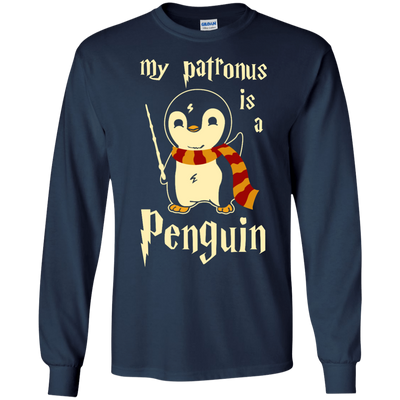 My Patronus Is A Penguin-T-Shirt & Hoodie-Long Sleeve T-Shirt-Navy