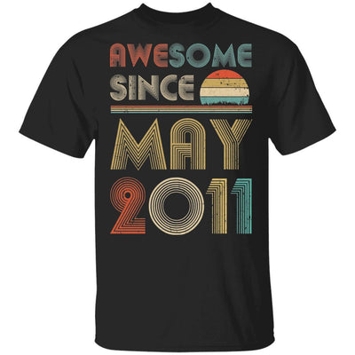 Awesome Since May 2011 Vintage 10th Birthday Gifts Youth-Youth Shirt-Youth T-Shirt-Black