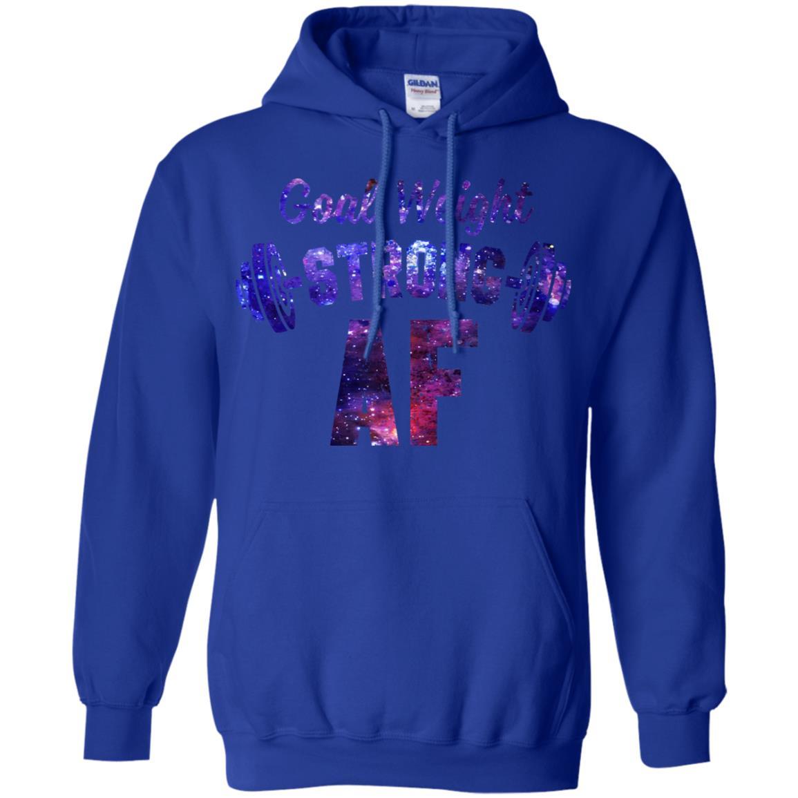 Goal Weight Strong AF-T-Shirt & Tank Top-Pullover Hoodie-Royal
