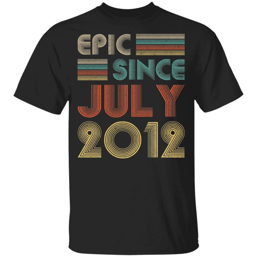 Epic Since July 2012 Vintage 9th Birthday Gifts Youth-Youth Shirt-Youth T-Shirt-Black