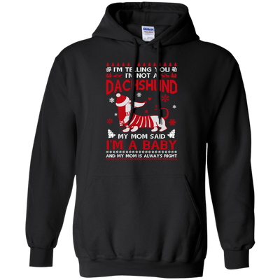 I'm Telling You I'm Not A Dachshund-T-Shirt & Hoodie-Pullover Hoodie-Black