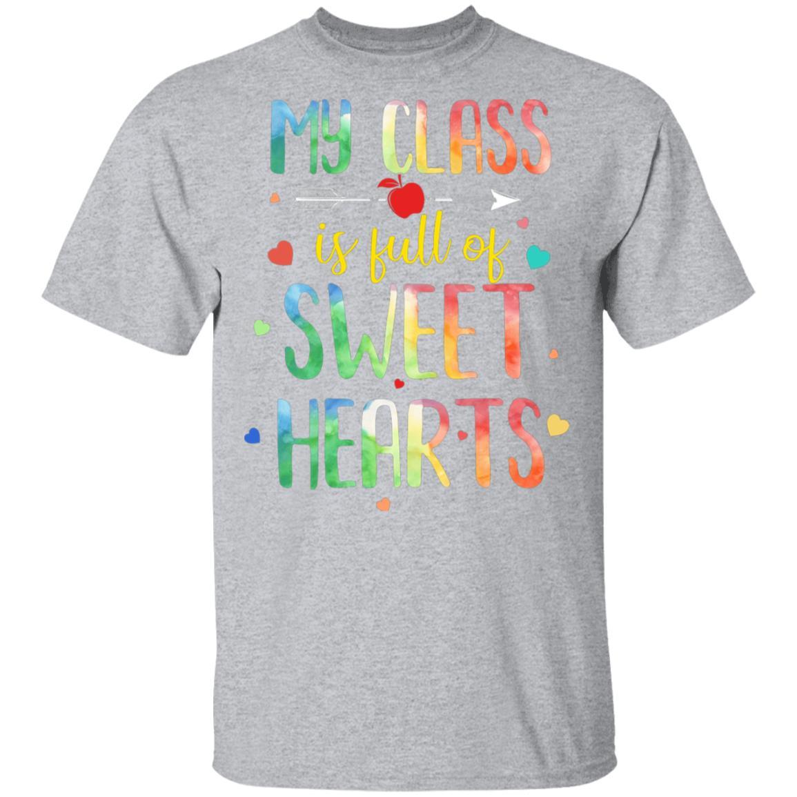 Valentines Day Teacher Class Full Of Sweethearts-T-Shirt & Hoodie-Classic T-Shirt-Sport Grey