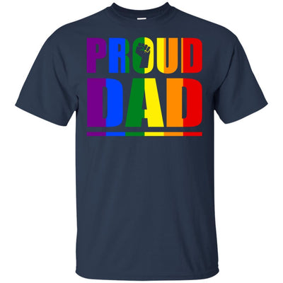 Proud Dad Gay Pride Month LGBT-T-Shirt & Hoodie-Classic T-Shirt-Navy