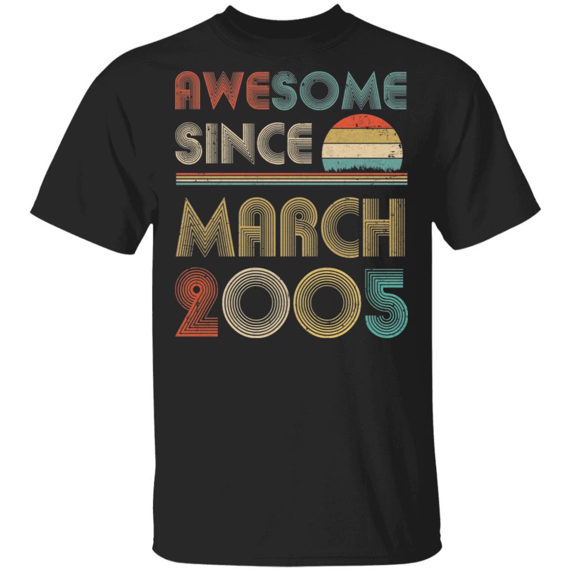Awesome Since March 2005 Vintage 17th Birthday Gifts
