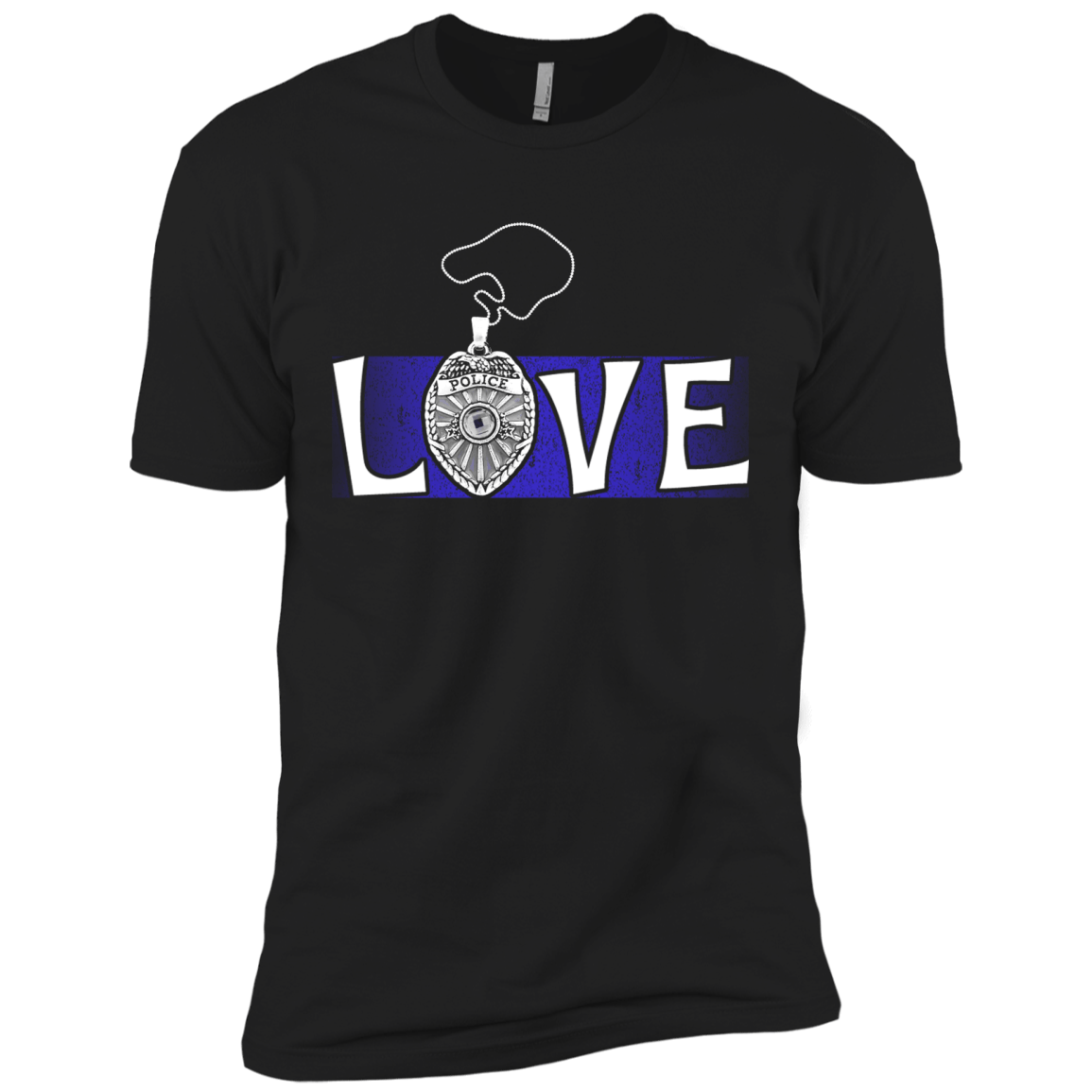 Love Police Thin Blue Line-T-Shirt & Hoodie-Premium T-Shirt-Black