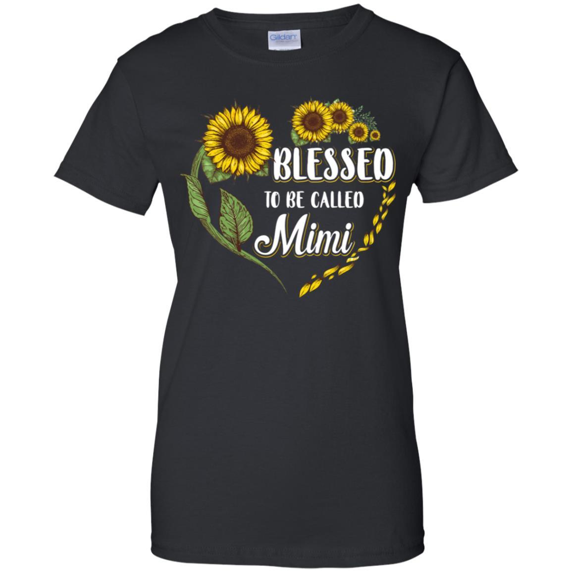 Blessed To Be Called Mimi Sunflower Mothers Day Gift-T-Shirt & Tank Top-Women's T-Shirt-Black
