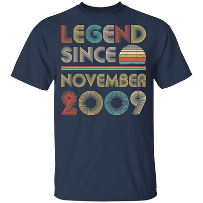 Legend Since November 2009 Vintage 12th Birthday Gifts Youth-Youth Shirt-Youth T-Shirt-Navy
