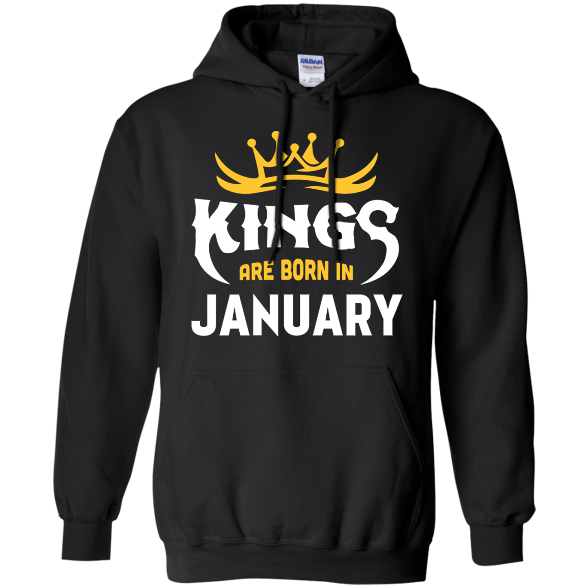 Kings Are Born In January-T-Shirt & Hoodie-Pullover Hoodie-Black