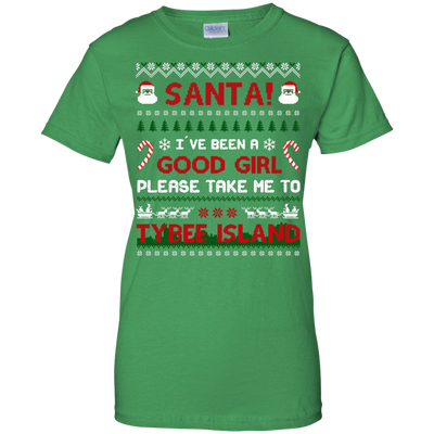 Santa I've Been A Good Girl Please Take Me To Tybee Island-T-Shirt & Hoodie-Women's T-Shirt-Irish Green