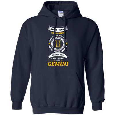 I Never Said I Was Perfect I Am A GEMINI-T-Shirt & Hoodie-Pullover Hoodie-Navy