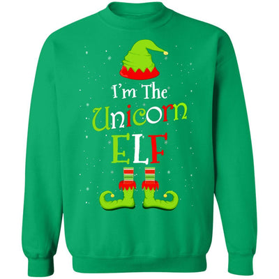 I'm The Unicorn Elf Family Matching Funny Christmas Group Gift-T-Shirt & Sweatshirt-Crewneck Sweatshirt-Irish Green