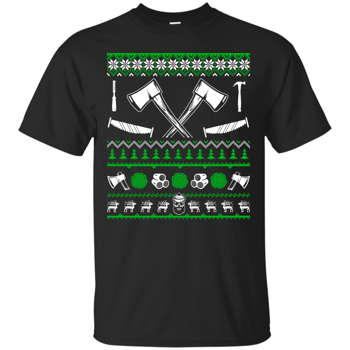 Lumberjack Christmas Sweater-T-Shirt & Hoodie-Classic T-Shirt-Black