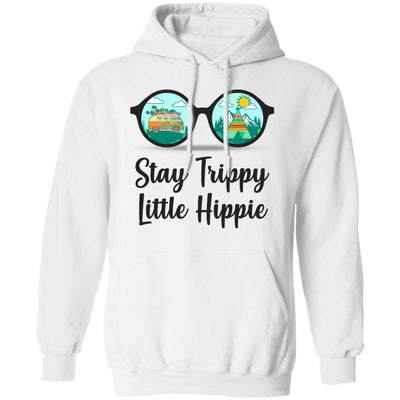Stay Trippy Little Hippie Glasses Hippie Camping Gift-T-Shirt & Tank Top-Pullover Hoodie-White