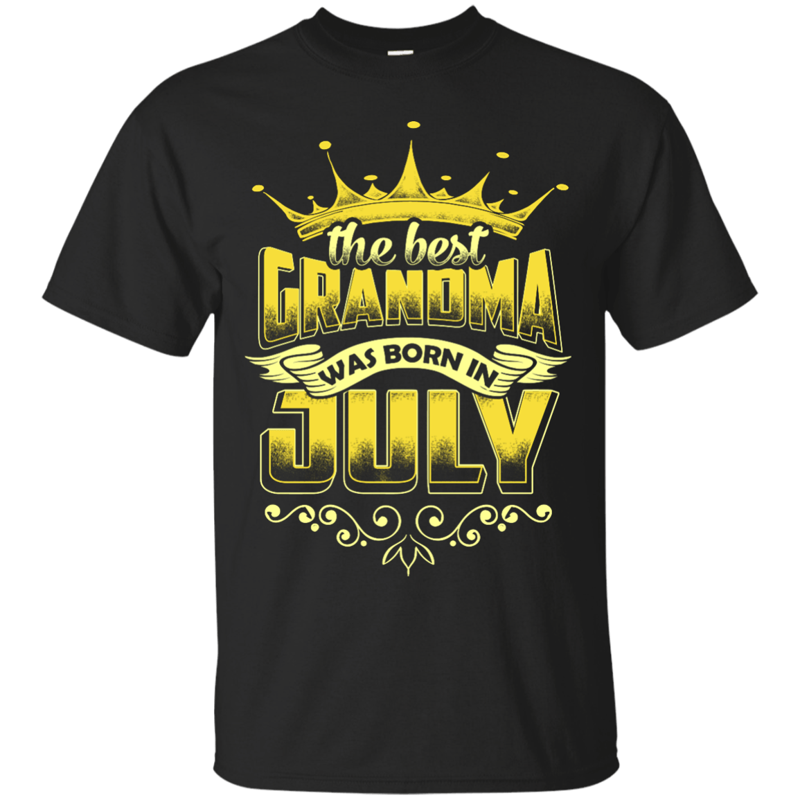 The Best Grandma Was Born In July-T-Shirt & Hoodie-Classic T-Shirt-Black
