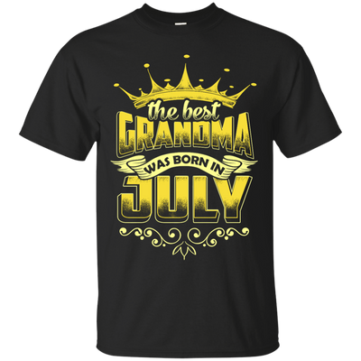 The Best Grandma Was Born In July-T-Shirt & Hoodie-Classic T-Shirt-Black