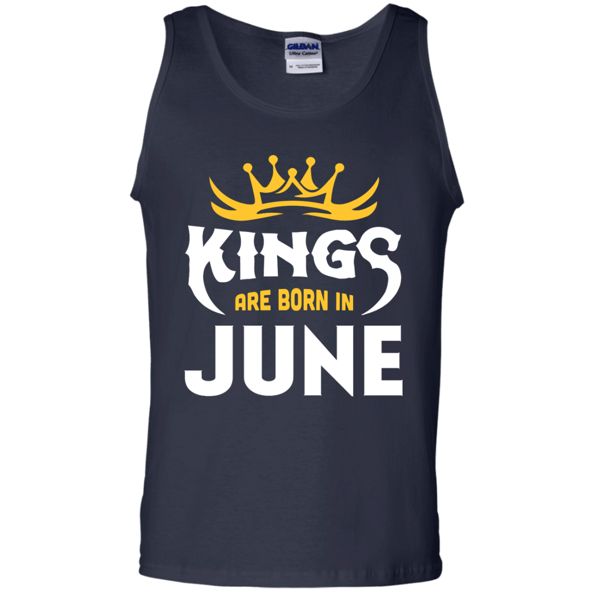 Kings Are Born In June-T-Shirt & Hoodie-Unisex Tank-Navy