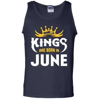 Kings Are Born In June-T-Shirt & Hoodie-Unisex Tank-Navy