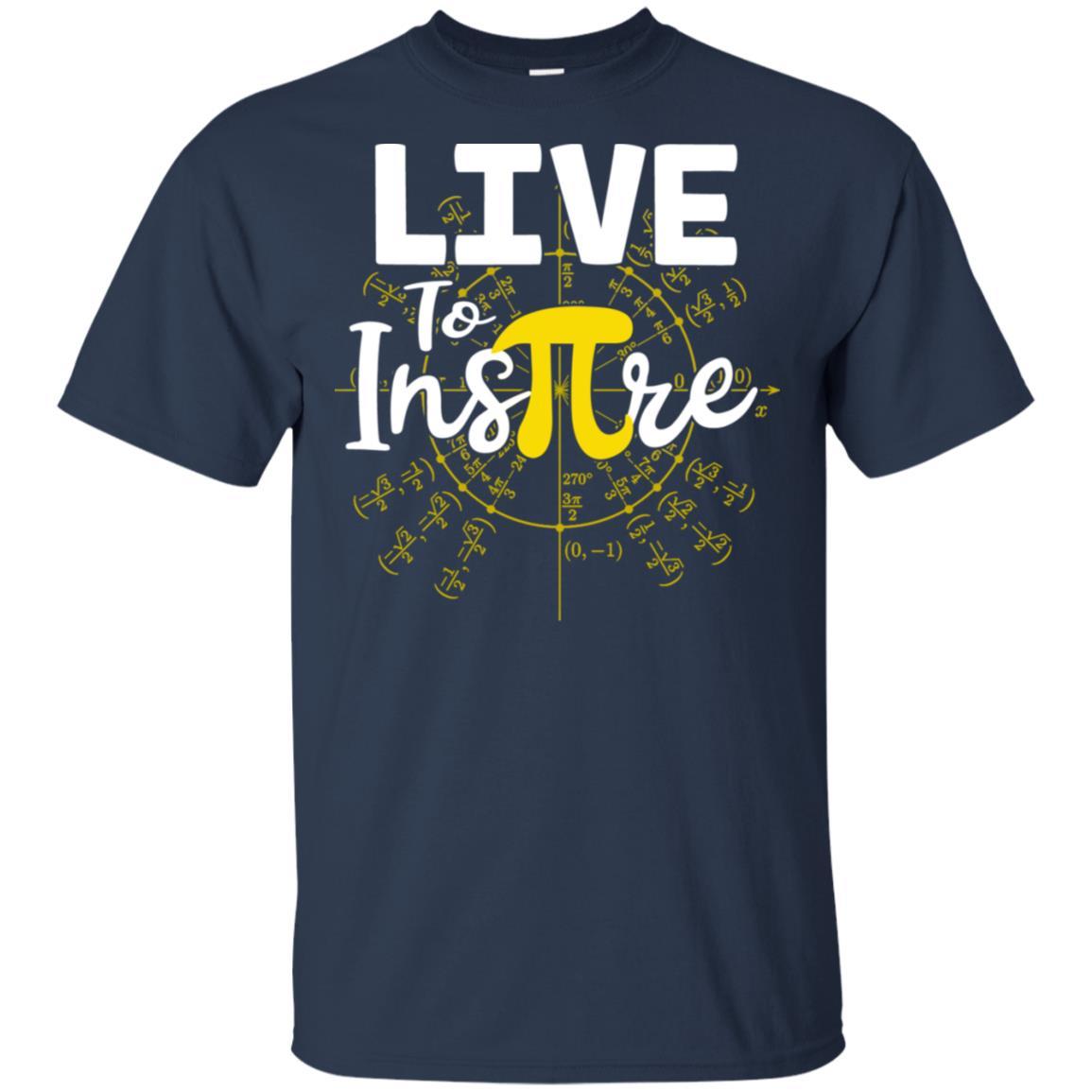 Live To Inspire Pi Day Gift For Student Teacher-T-Shirt & Hoodie-Classic T-Shirt-Navy
