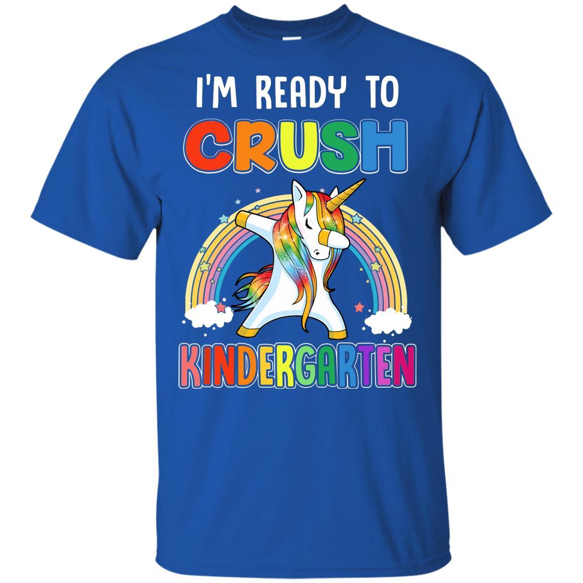 I'm Ready To Crush Kindergarte Unicorn Back To School Youth-Youth Shirt-Youth T-Shirt-Royal
