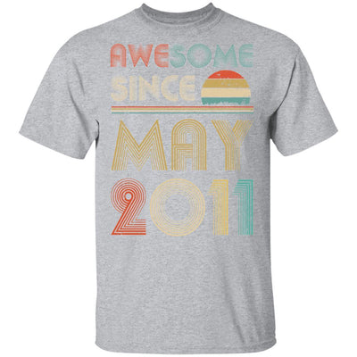 Awesome Since May 2011 Vintage 10th Birthday Gifts Youth-Youth Shirt-Youth T-Shirt-Sport Grey
