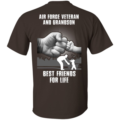 Air Force Veteran And Grandson Best Friends For Life-T-Shirt & Hoodie-Classic T-Shirt-Dark Chocolate