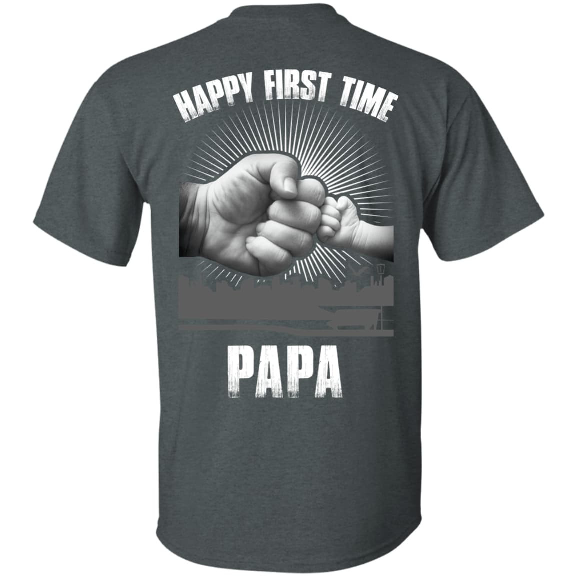 HAPPY FIRST TIME PAPA-T-Shirt & Hoodie-Classic T-Shirt-Dark Heather