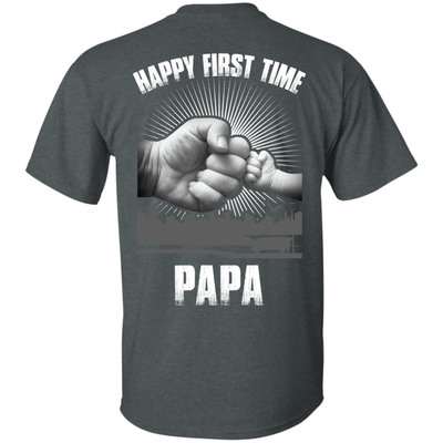 HAPPY FIRST TIME PAPA-T-Shirt & Hoodie-Classic T-Shirt-Dark Heather