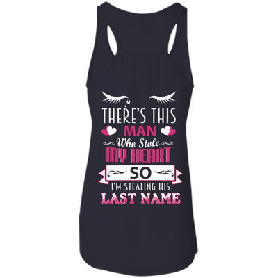 There's This Man Who Stole My Hearth So I'm Stealing-T-Shirt & Hoodie-Women's Flowy Racerback Tank-Midnight