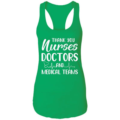 Thank You Nurses Doctors Medical Teams-T-Shirt & Tank Top-Women's Ideal Racerback Tank-Kelly Green