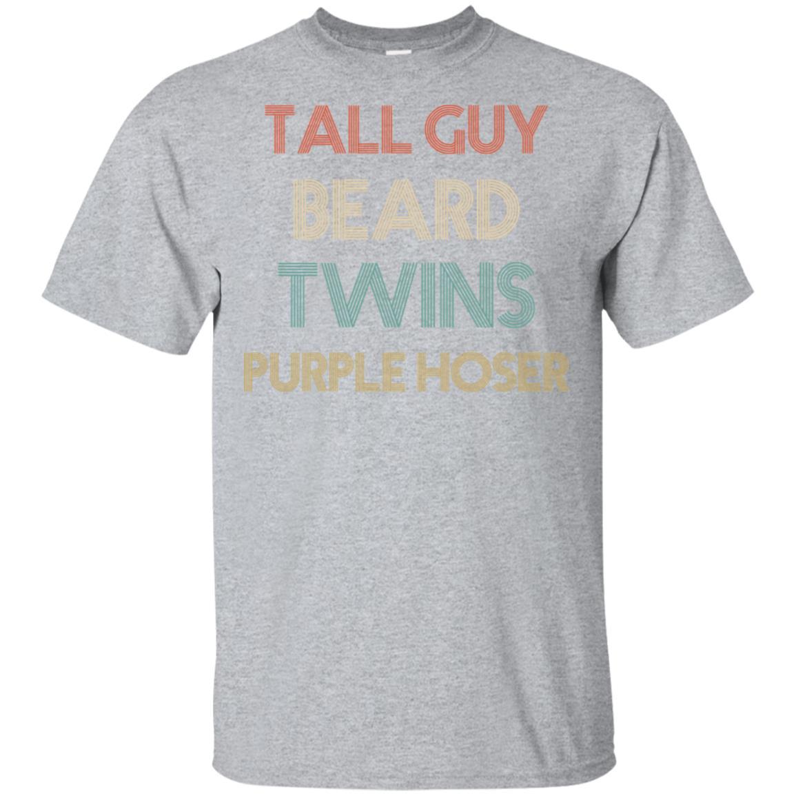 Tall Guy Beard Twins Purple Hoser Vintage-T-Shirt & Hoodie-Classic T-Shirt-Sport Grey