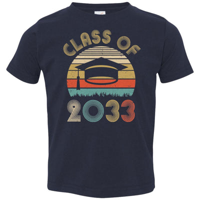 Class Of 2033 Grow With Me Graduation First Day Of School Youth-Youth Shirt-Toddler T-Shirt-Navy