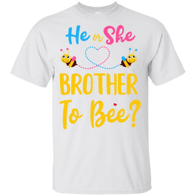 Gender Reveal Pink Blue What Will It Bee He Or She Brother Youth-Youth Shirt-Youth T-Shirt-White