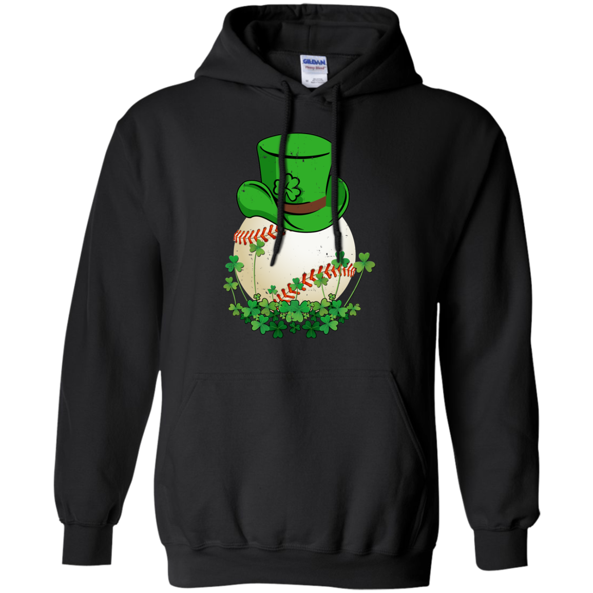 Shamrock Baseball Leprechaun St Patricks Day-T-Shirt & Hoodie-Pullover Hoodie-Black