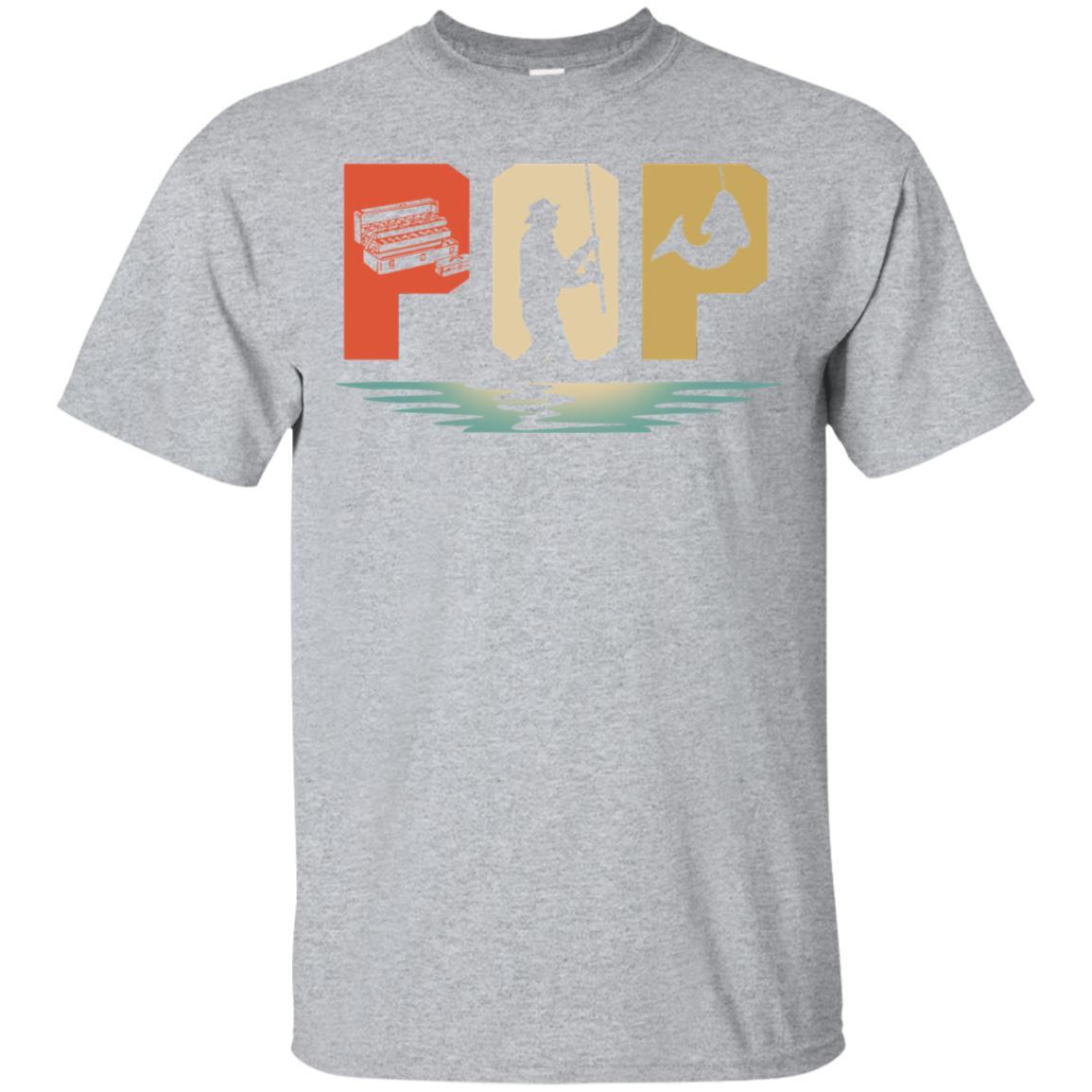 Vintage Fishing Pop Father's Day Gift-T-Shirt & Hoodie-Classic T-Shirt-Sport Grey
