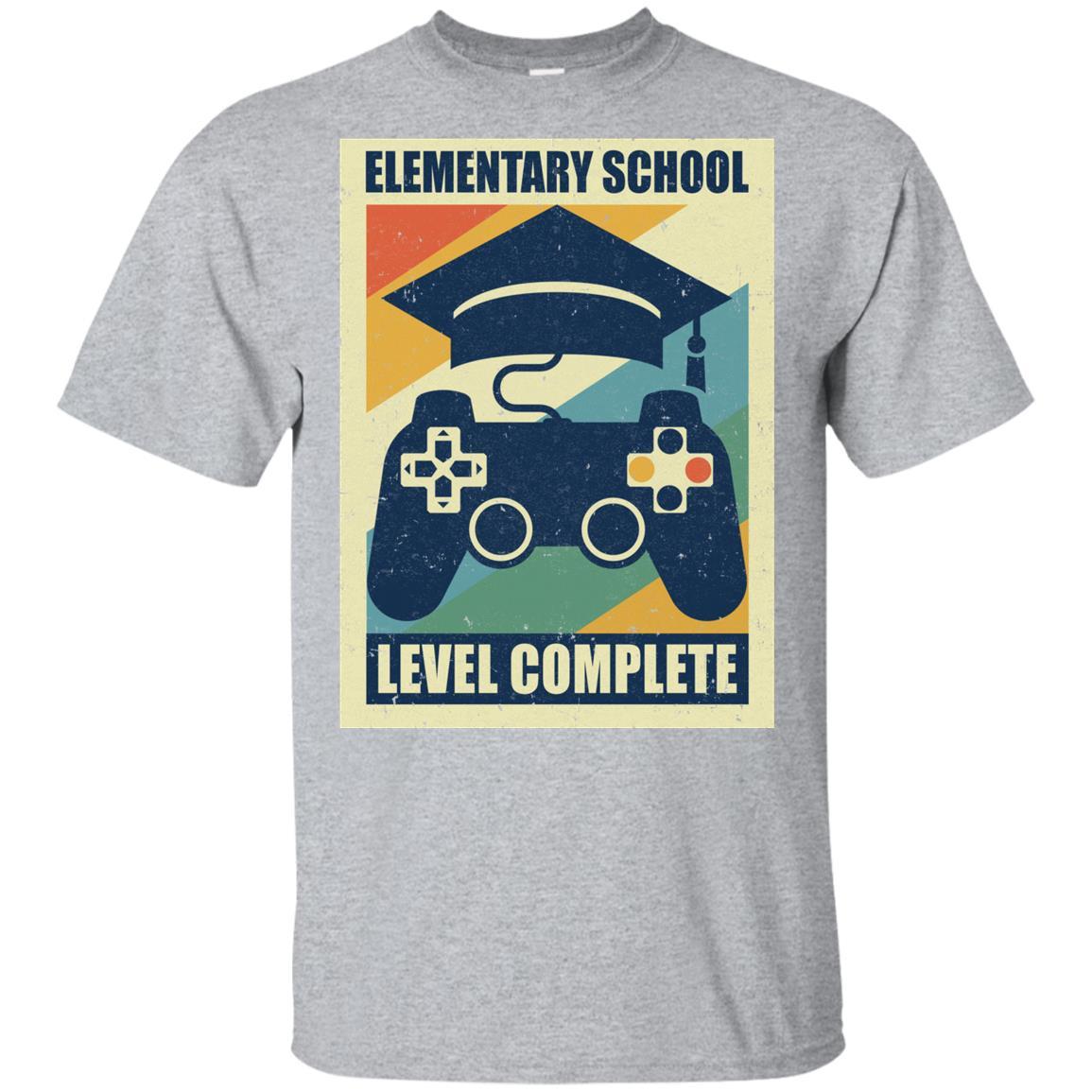 Elementary School Graduation Video Game Gamer Gifts Youth-Youth Shirt-Youth T-Shirt-Sport Grey
