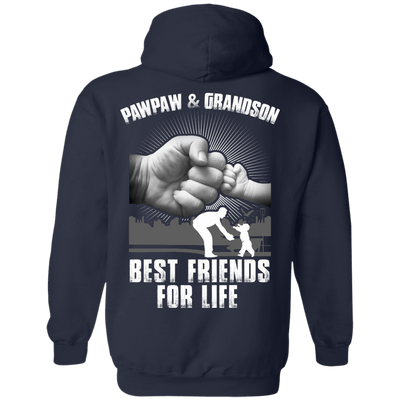 Pawpaw And Grandson Best Friends For Life-T-Shirt & Hoodie-Pullover Hoodie-Navy