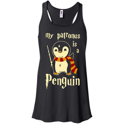 My Patronus Is A Penguin-T-Shirt & Hoodie-Women's Flowy Racerback Tank-Black