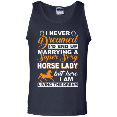 I'd End Up Marrying A Super Sexy Horse Lady-T-Shirt & Hoodie-Unisex Tank-Navy
