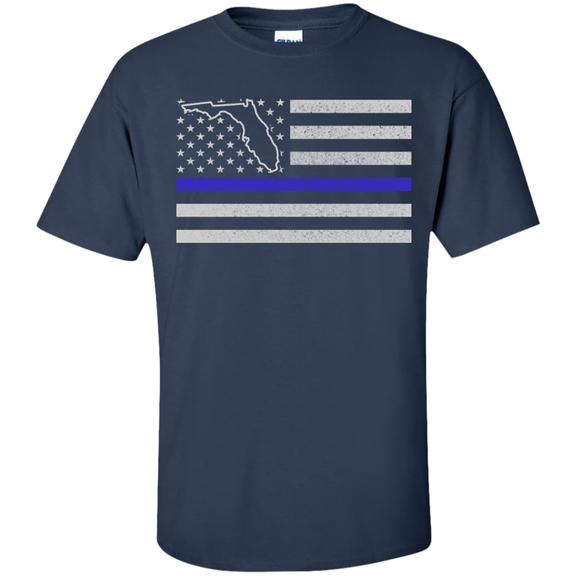 Florida Thin Blue Line Police State-T-Shirt & Hoodie-Classic T-Shirt-Navy