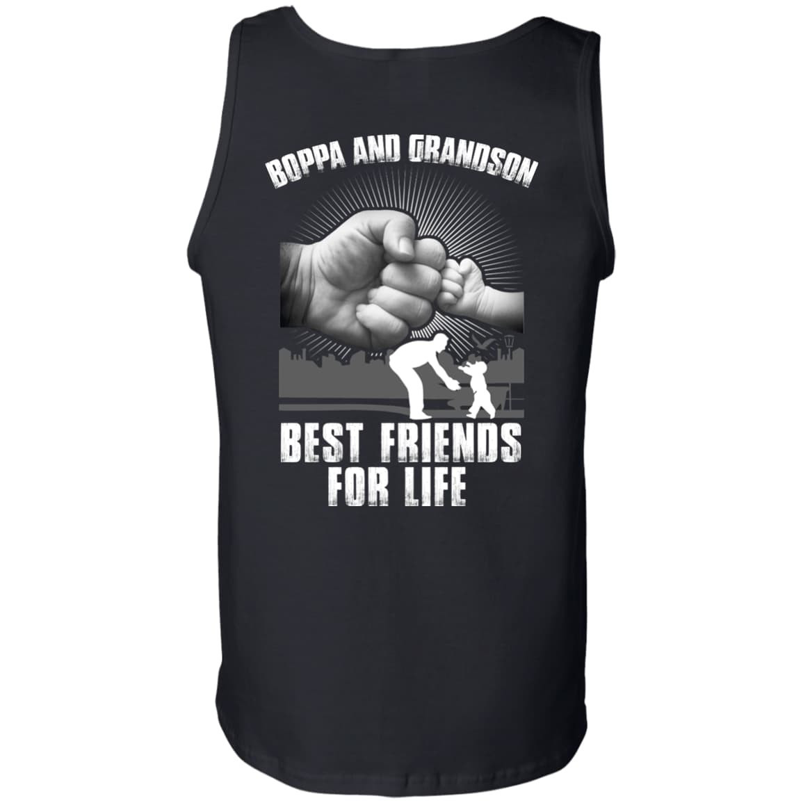 Boppa And Grandson Best Friends For Life-T-Shirt & Hoodie-Unisex Tank-Black
