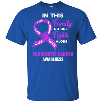 In This Family No One Fights Alone Pancreatic Cancer-T-Shirt & Hoodie-Classic T-Shirt-Royal