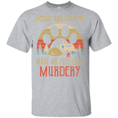 Dogs And Camping Make Me Feel Less Murdery-T-Shirt & Hoodie-Classic T-Shirt-Sport Grey