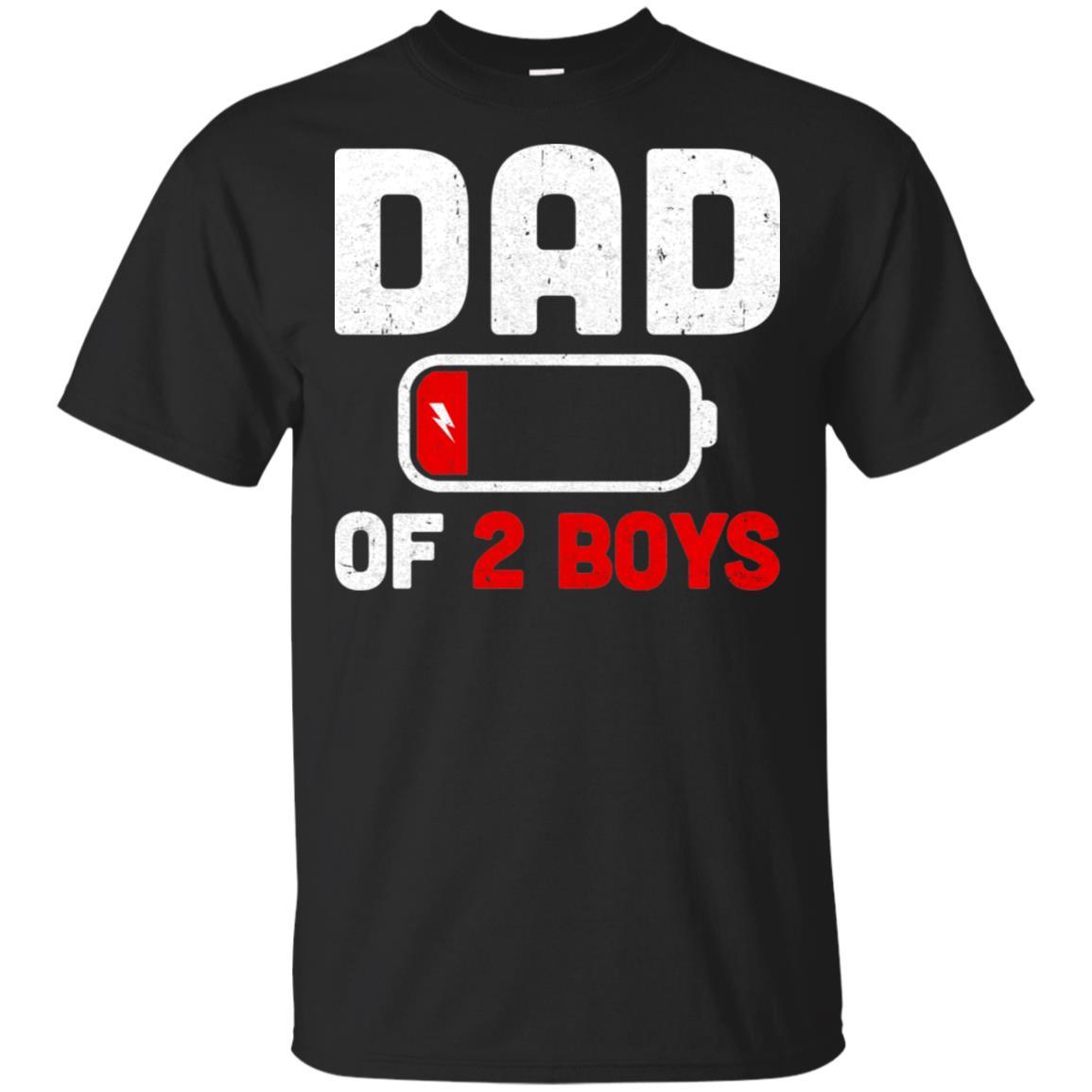 Funny Dad Of 2 Boys Fathers Day Gifts-T-Shirt & Hoodie-Classic T-Shirt-Black